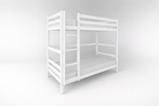 StrongBunk® Hoch Etagenbett / Stockbett Buche massiv Vollholz 90 x 200 - Weiss