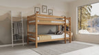 Etagenbett / Stockbett Natur Buche massiv Vollholz 90 x 200 - Natur StrongBunk®