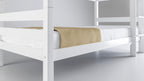 Etagenbett / Stockbett Natur Buche massiv Vollholz 90 x 200 – Weiß StrongBunk®