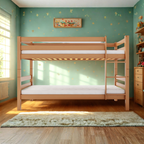 StrongBunk® Etagenbett / Stockbett Natur Buche massiv Vollholz 90 x 200 - Natur