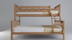 Etagenbett / Stockbett 140x200 / 90x200 Natur  Buche massiv Vollholz- Natur FamilyBunk®